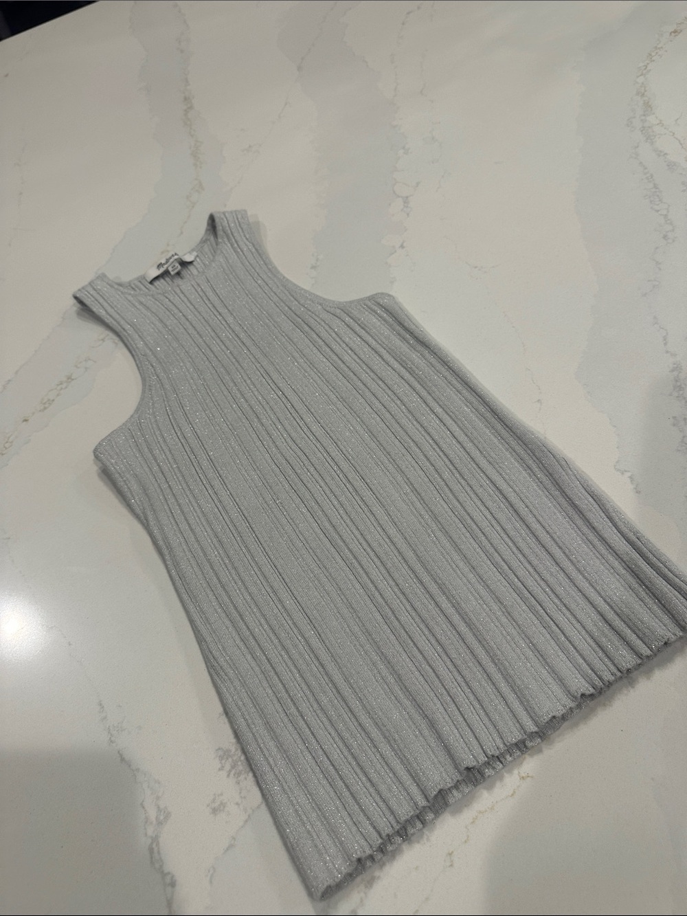 Madewell shimmery silver sweater tank size XS‎